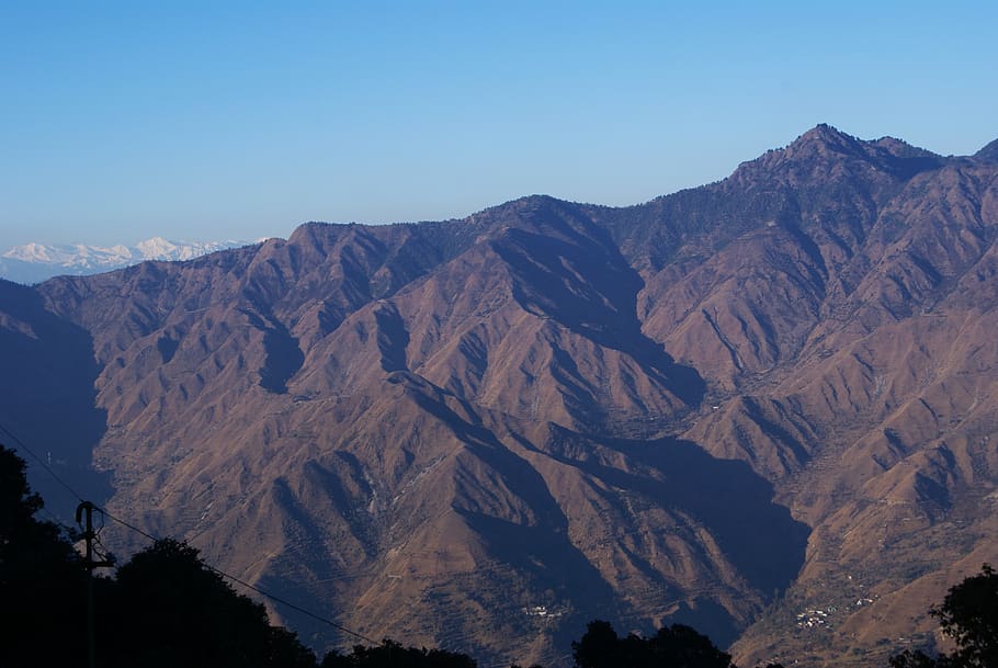 Latar Belakang, alam, tempat, bukit, langit, biru, pemandangan, mussoorie, uttarakhand, India
