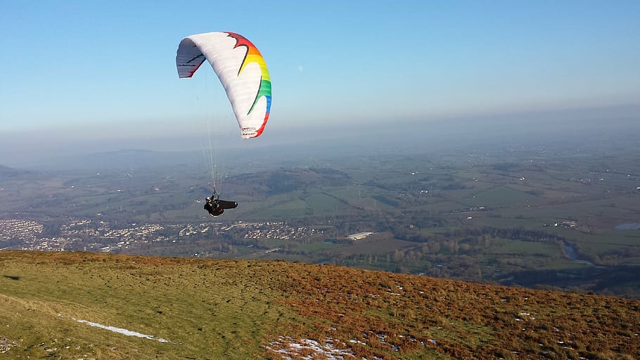 paragliding, glider, sport, parachute, parachuting, flying, extreme Sports, skydiving, gliding, adventure