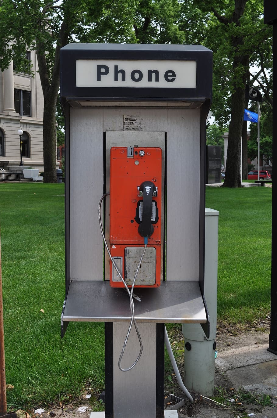 phone, booth, telephone, street, urban, retro, vintage, public, communication, red