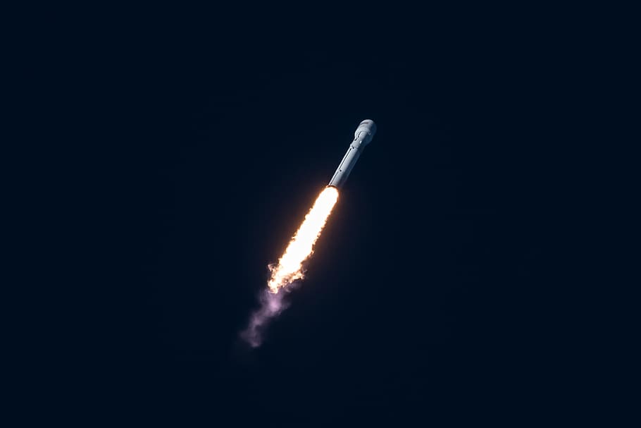 Intelsat 35e, missão, lançamento de foguetes, céu, natureza, ninguém, cópia espaço, movimento, veículo aéreo, noite