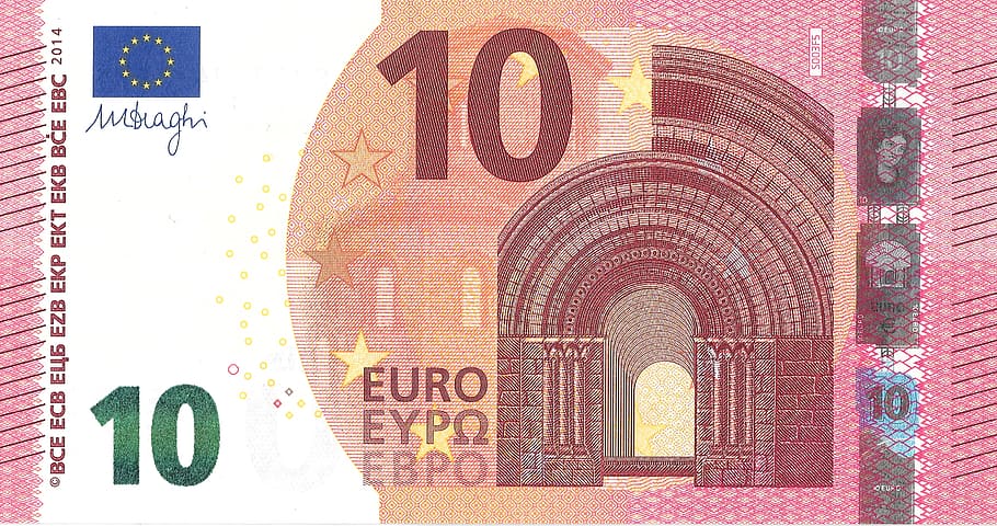 Банкнота 10 евро, евро, 10, деньги, банкнота, счета, богатые, богатство, италия, итальянская республика
