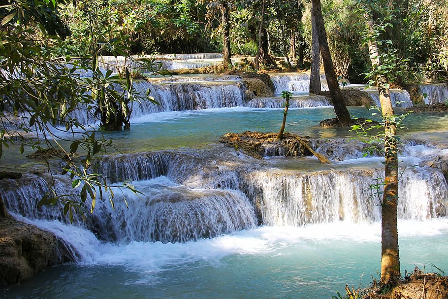 Luang Prabang, Laos, Unesco, Heritage, unesco heritage, colorful, beautiful, kuang si waterfall, kuang si falls, waterfall