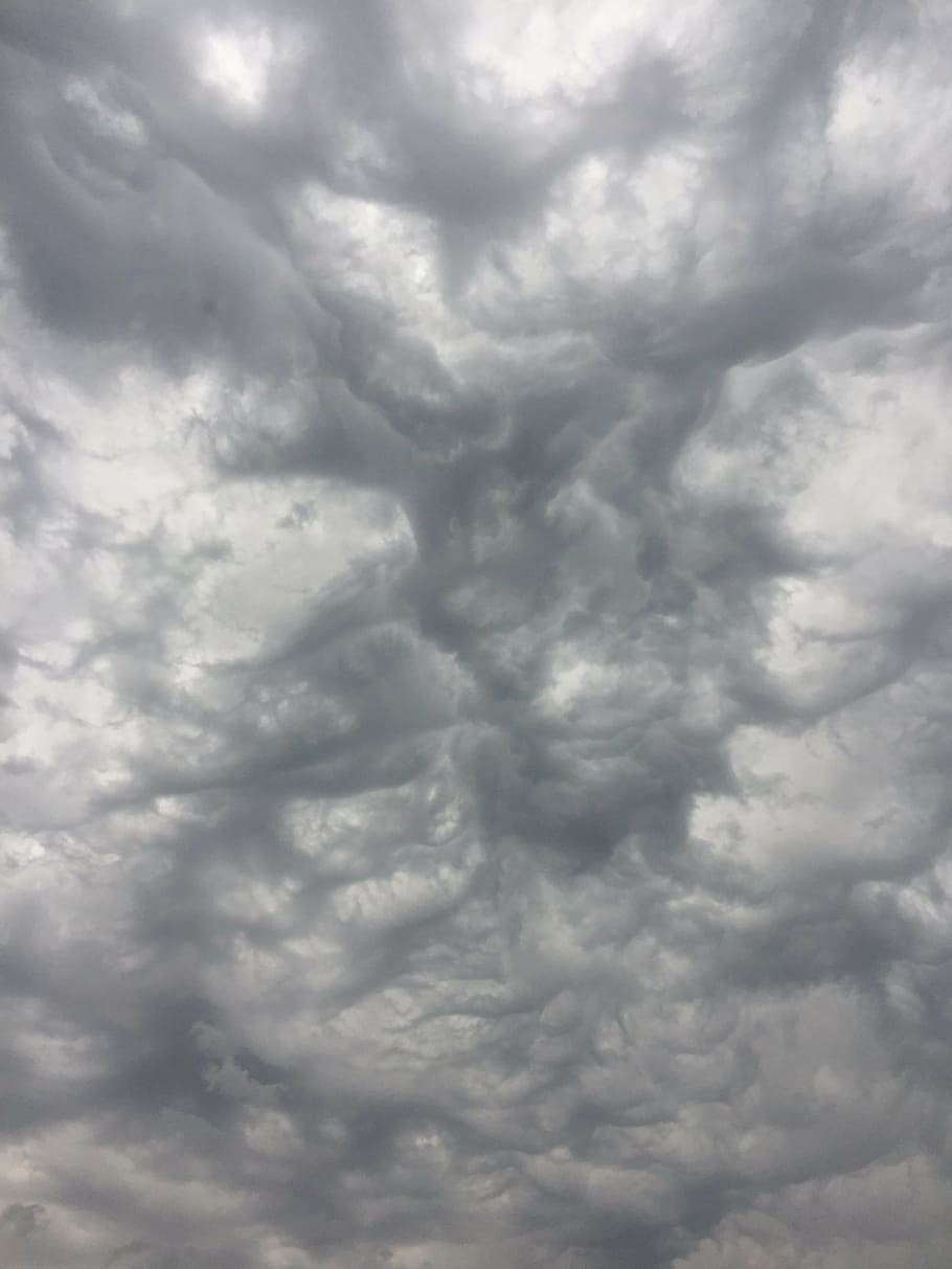 Nubes, tormenta, gris, cielo, naturaleza, clima, lluvia, peligro, siniestro, amenazante