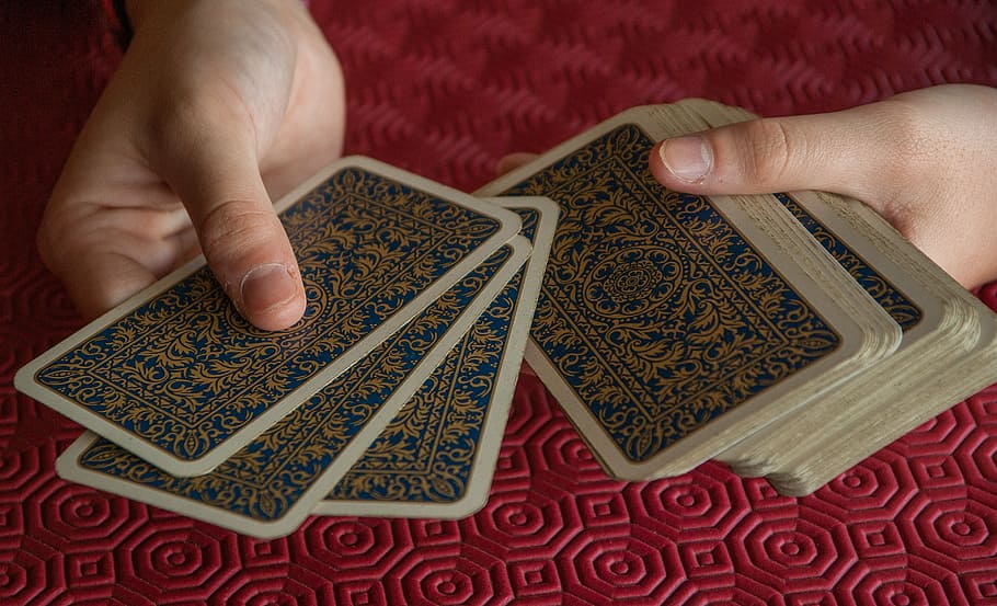 person, holding, playing, cards, playing cards, player, distribute, tarot, human hand, human body part