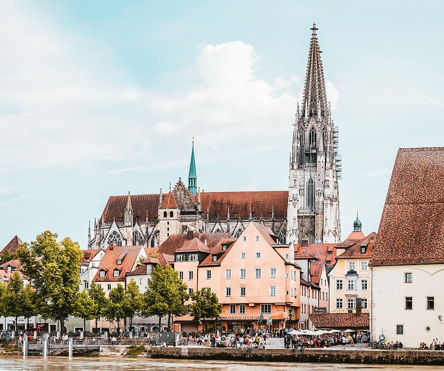 regensburg, high resolution, panorama, dom, church, religion, historic center, outlook, building, architecture