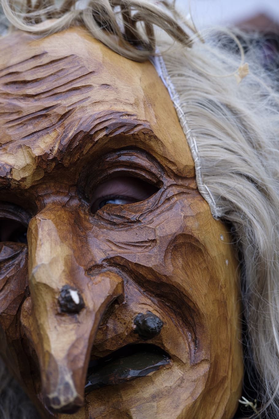 mask, wooden mask, the witch, carnival, fools, foolish, panel, costume, close-up, art and craft