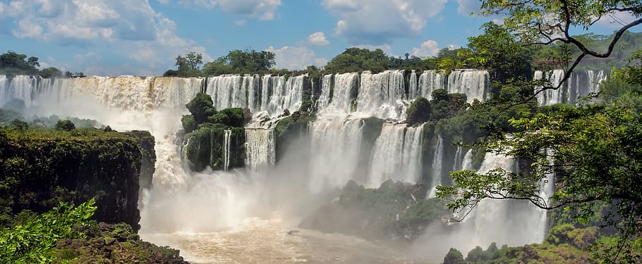fotografia de lapso de tempo, cai, Cataratas do Iguaçu, Argentina, Iguazu, rio, cachoeira, água, natureza, paisagem