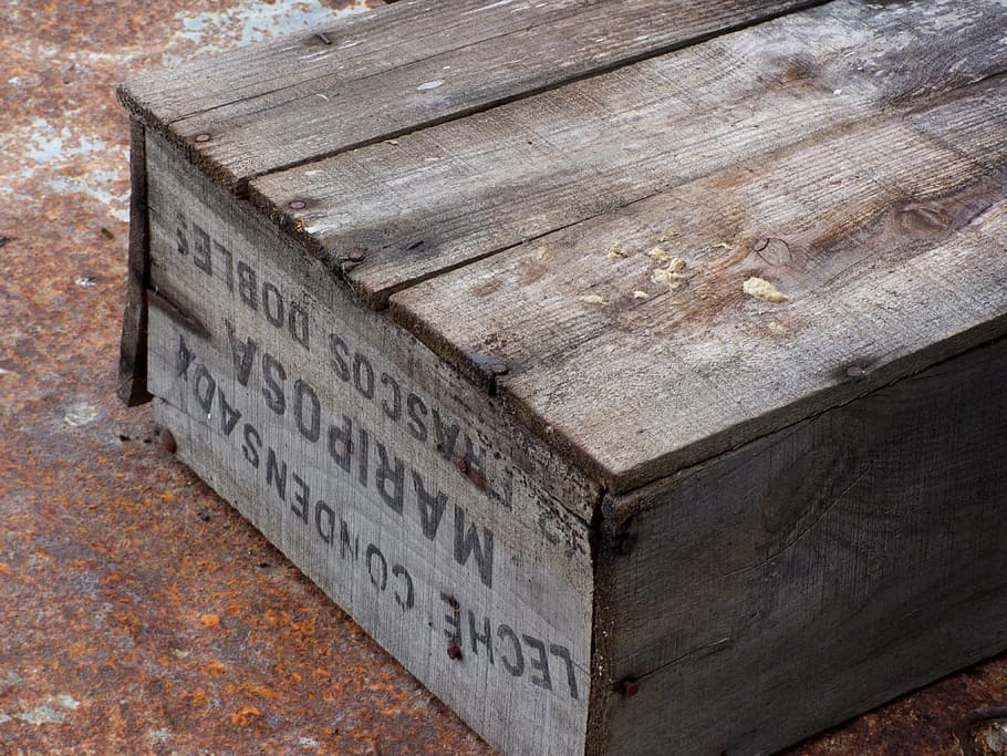caixa, madeira, velho, madeira velha, ripas, madeira - material, close-up, ninguém, dia, vista de alto ângulo