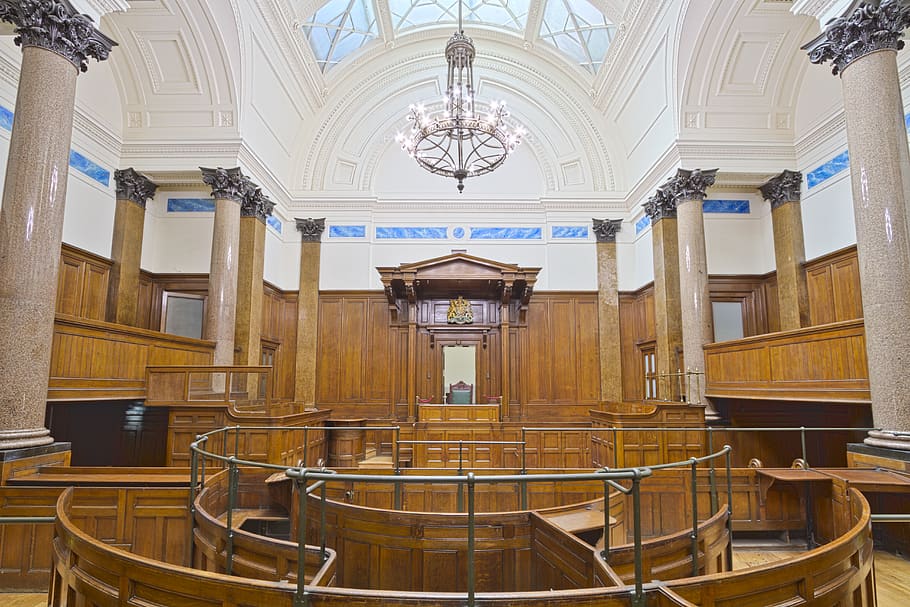 court room, court, room, rooms, trial, trials, judge, judges, dock, barrister
