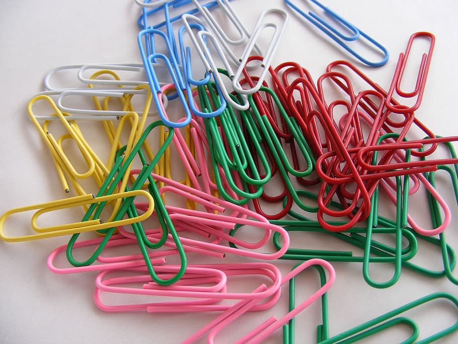 binder, clips, colored, multi, office, paper, paperclips, supplies, objects, paper clip