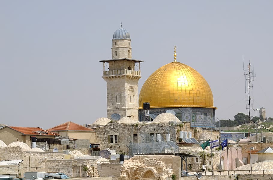 al akschar mosque, temple mount, building exterior, architecture, built structure, building, dome, religion, sky, belief