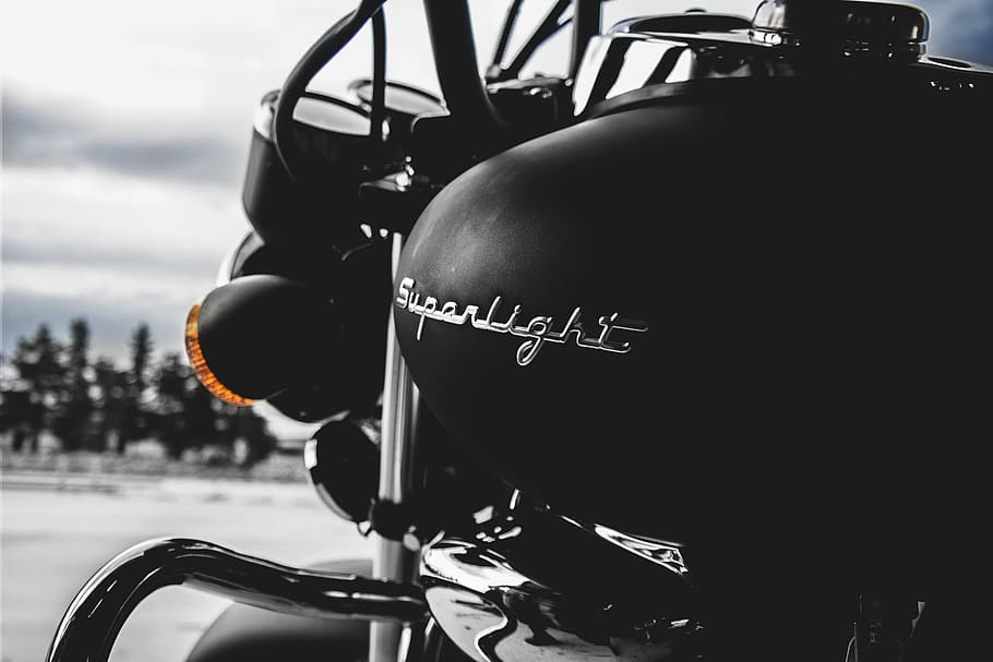 standard, motorcycle close-up photo, black, close-up, motorbike, motorcycle, vehicle, transportation, mode of transportation, nature