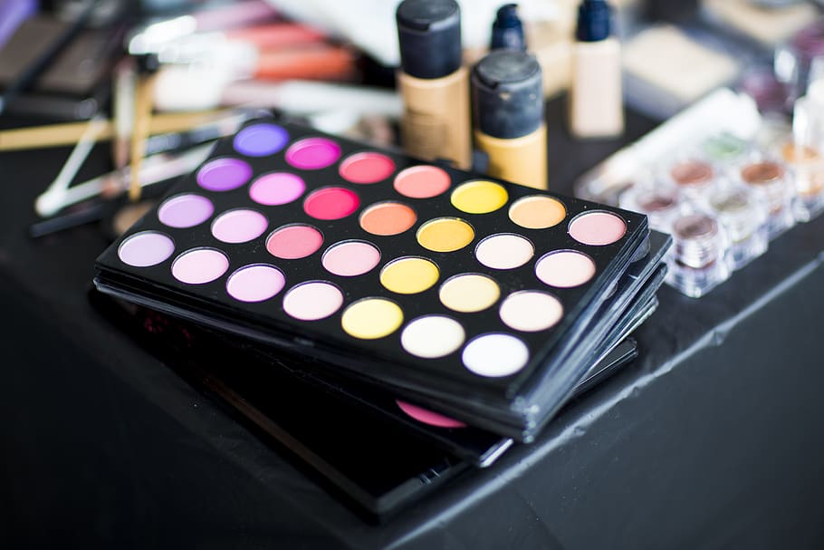 beauty, makeup, cosmetics, palette, colours, colors, beauty product, make-up, close-up, choice