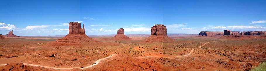 monumento vale, panorama, cênico, deserto, paisagem, sudoeste, formação, erosão, rocha, remoto