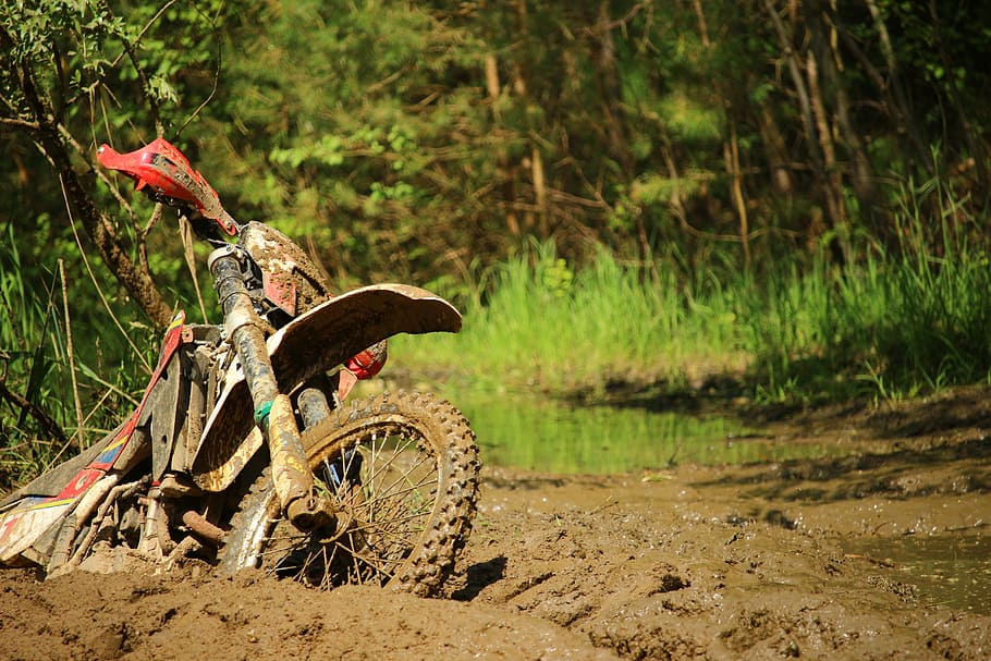 motorcycle, mud, quagmire, dirt, swamp, motocross, dirty, cross, muddy, enduro