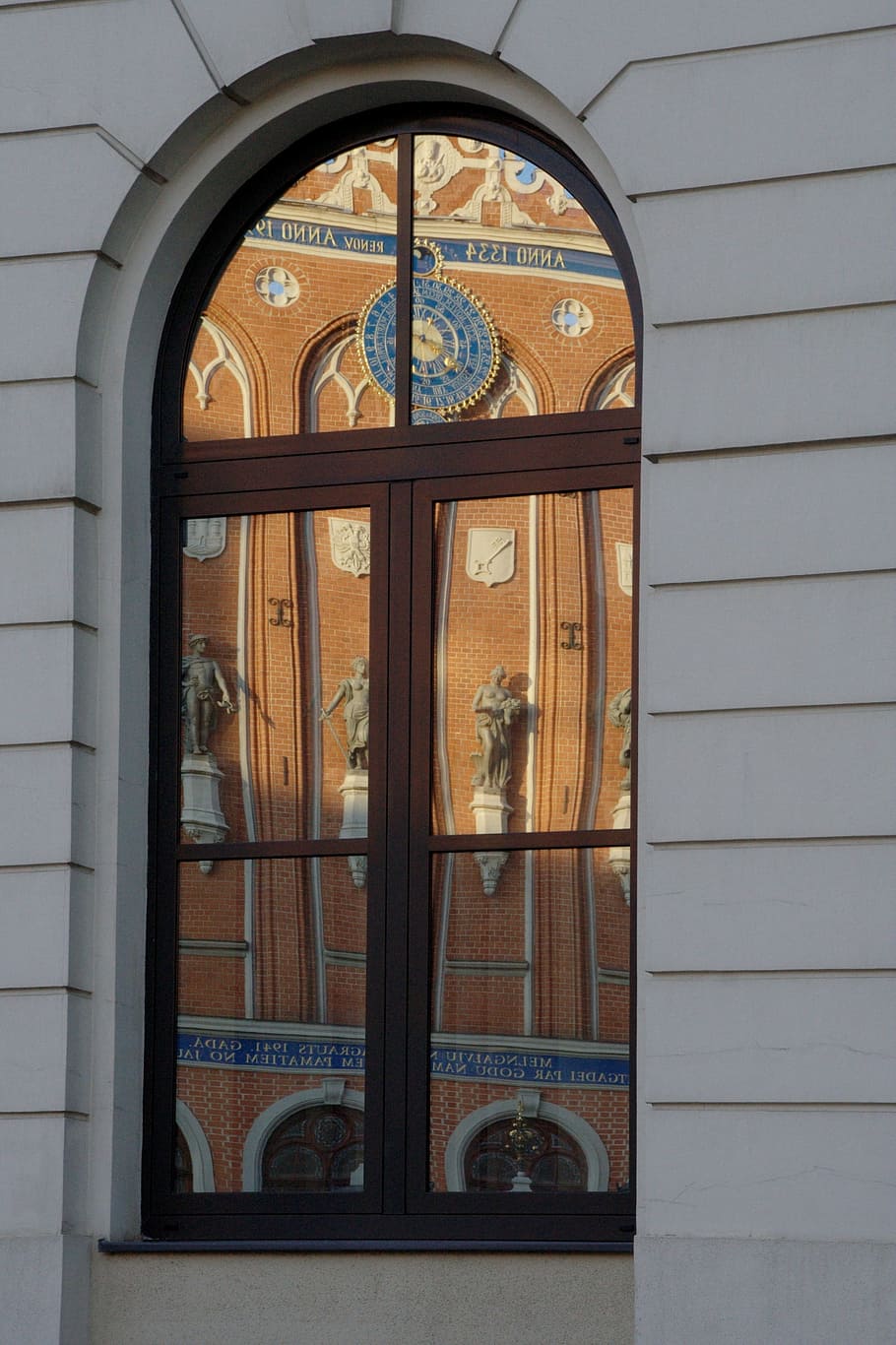 Riga, Cidade, Arquitetura, Construção, vidro, letônia, espelhamento, janela, construção Exterior, fachada