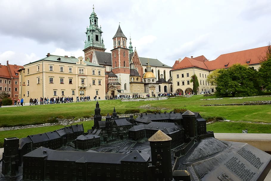 Cracovia, Wawel, monumento, arquitectura, paisaje, Polonia, exterior del edificio, estructura construida, edificio, lugar de culto