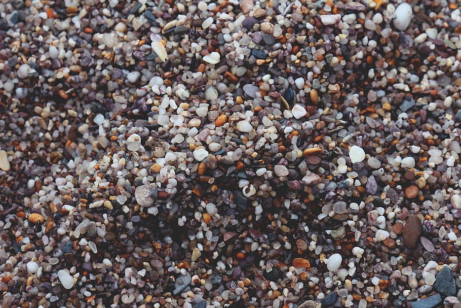 盛り合わせ色の小石, 昼間, 小石, クローズアップ, 写真, 岩, ビーチ, 夏, 自然, テクスチャ