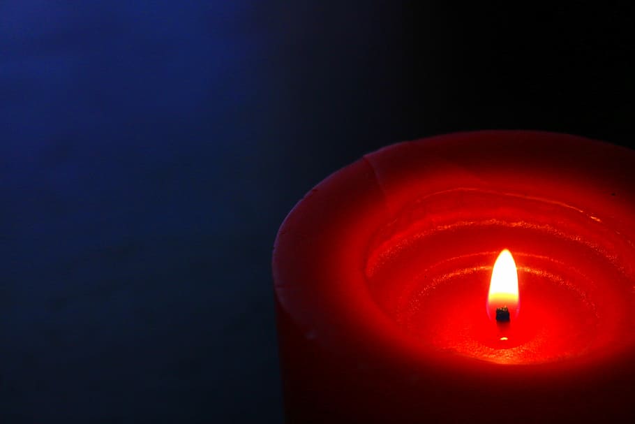 close, lighted, pillar candle, close up, candle, relaxation, meditation, therapy, health, spa