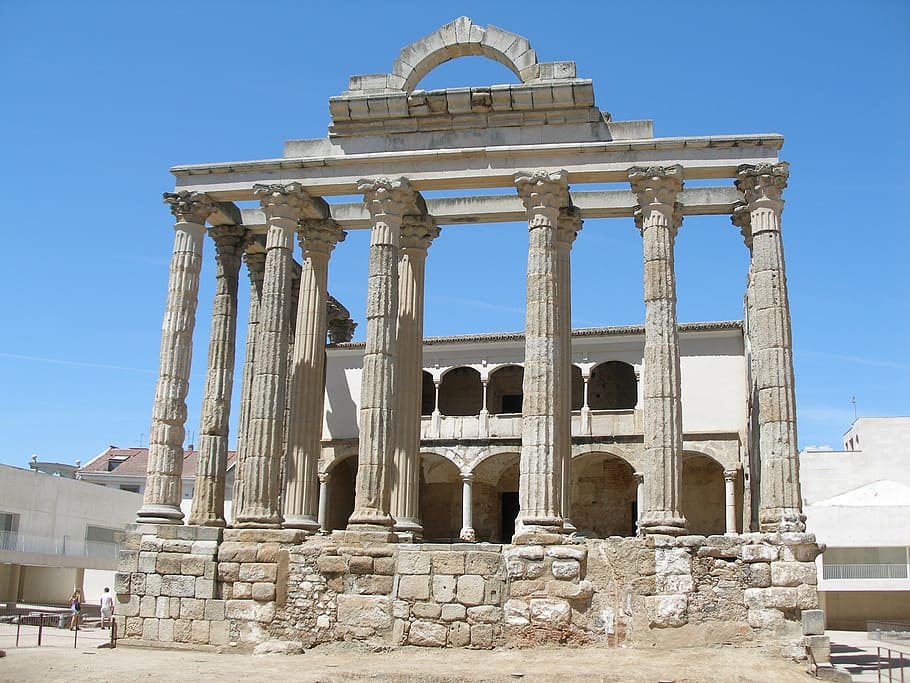roman, merida, kekaisaran Romawi, teater roman, kuil, emeritus, sejarah, masa lalu, arsitektur, struktur yang dibangun