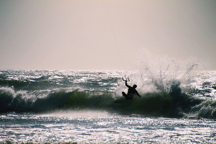 surfista, mar, surf, ola, océano, naturaleza, inyectar, movimiento, viento, aerosol