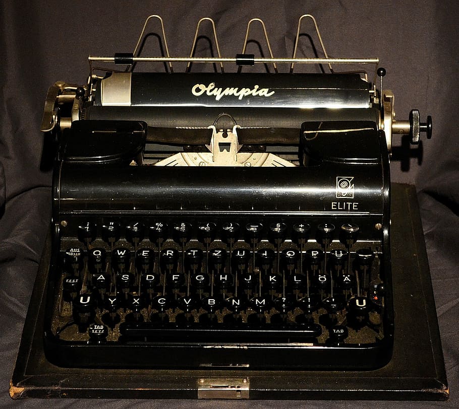 typewriter, antique, old, old typewriter, letters, historically, retro, office appliance, nostalgia, leave