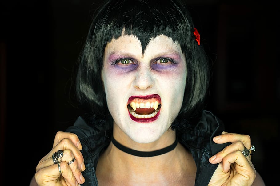 Vampire, Female, Woman, Halloween, Girl, face, gothic, mystery, spooky, makeup