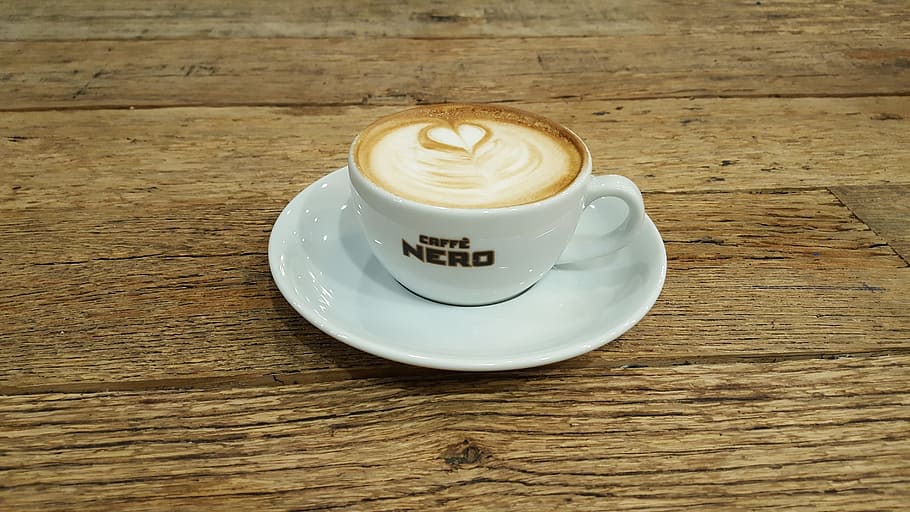 Cafe, Coffee, Food, Restaurant, Nero, beverage, heart, cup, drink, cappuccino