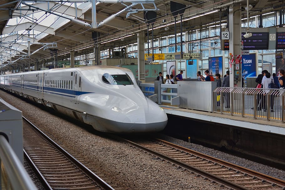japan, shinkansen, railway station, travel, express train, rail, modern, speed, kyoto, n700