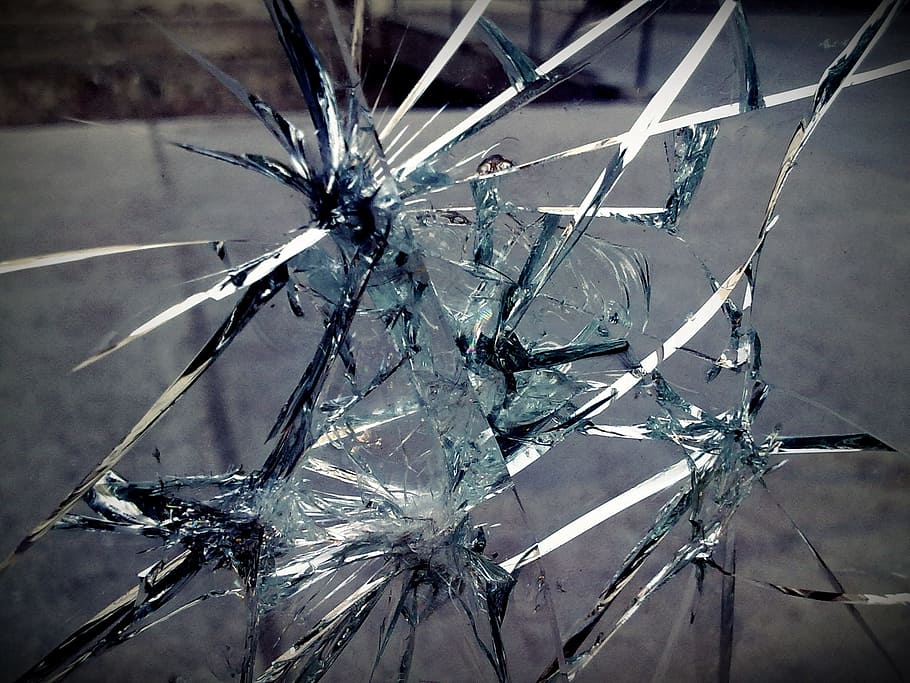 closeup, broken, glass, break, cracks, texture, broken glass, piedrazo, dangerous, damaged
