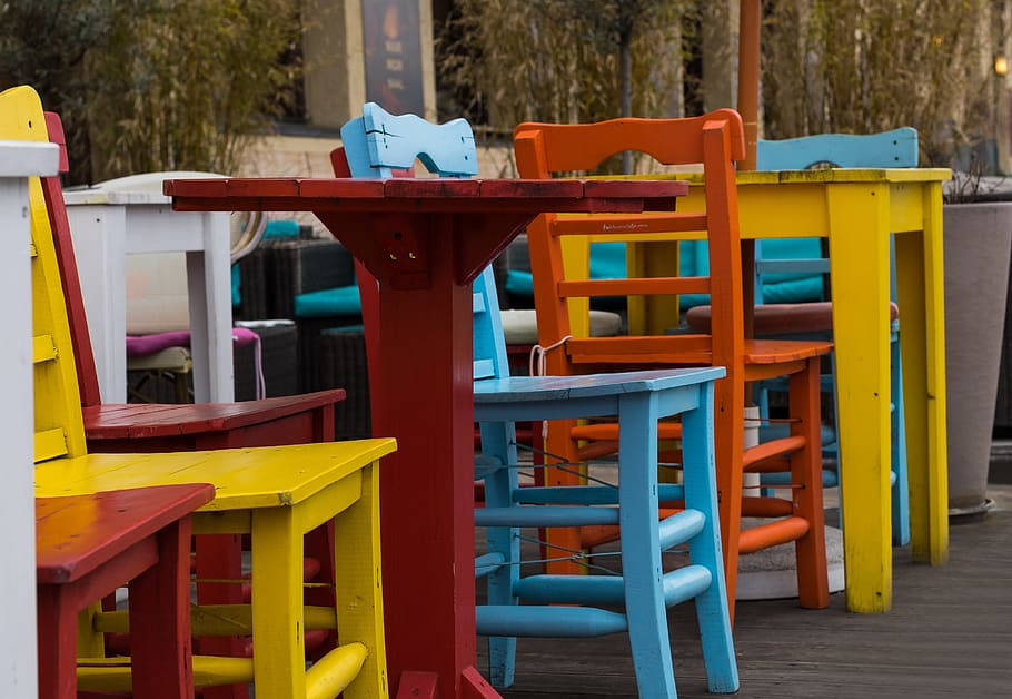 Colorful, Chairs, Dining, Tables, Modern, dining tables, sit, easter, happy easter, spring