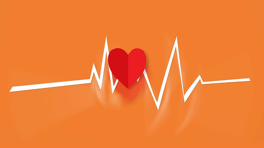 red, white, heartbeat illustration, heart, beat, heart beat, heartbeat, emergency, pulse, medical