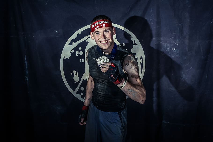 spartan, young man, ocr, obstacle course racing, carrying, chains, hardship, spartan race, harsh, tough