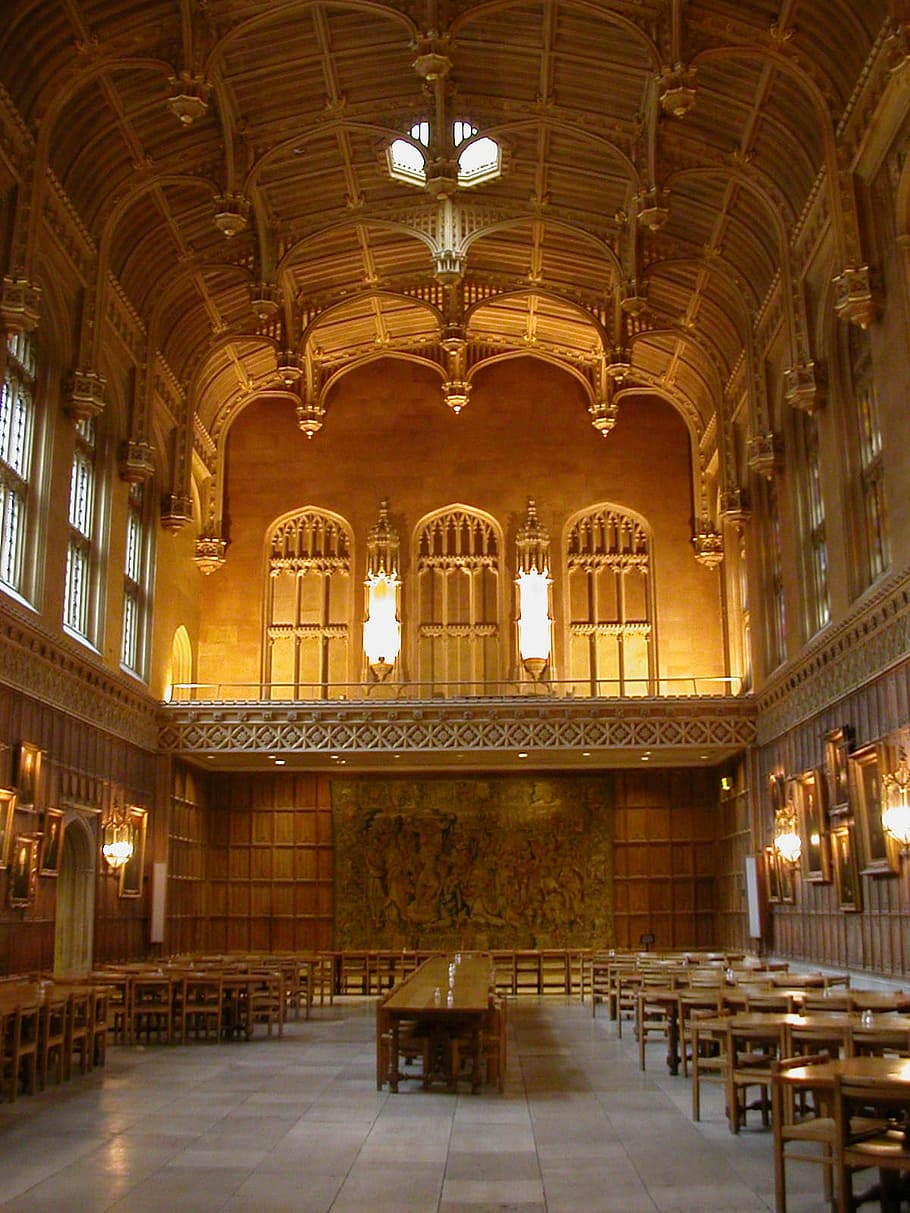 king's dining hall, King's, cambridge, dining hall, england, grand, interior, kings college, public domain, room