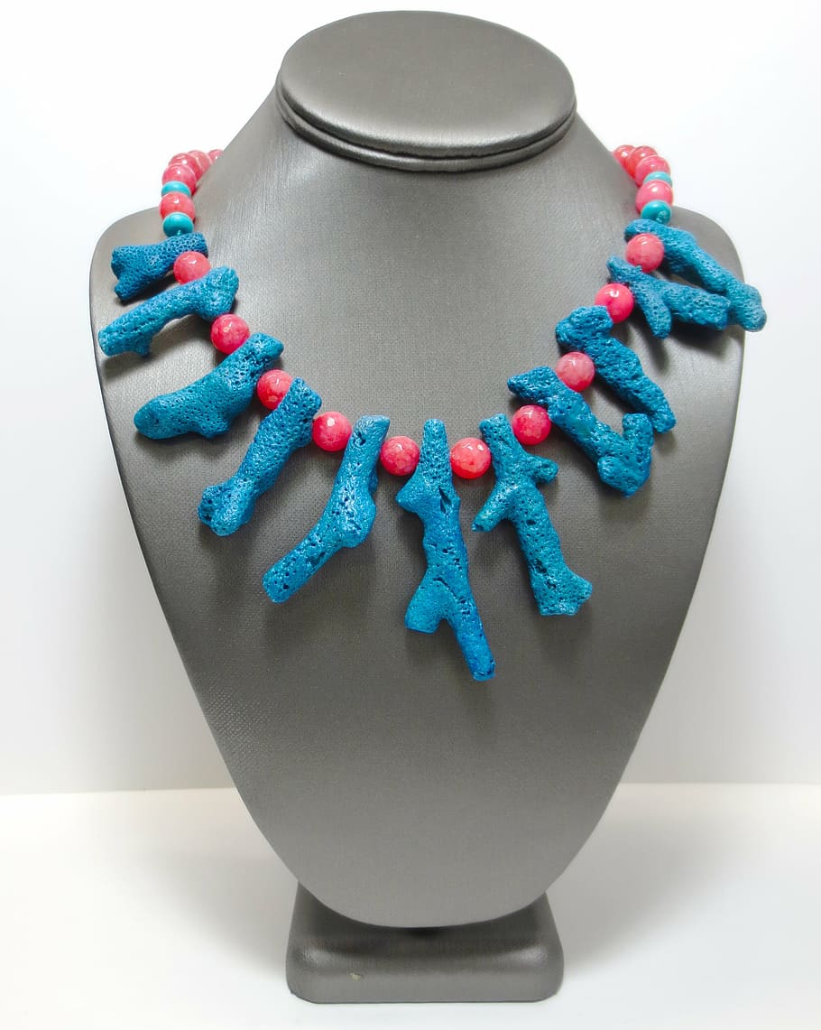 coral, beads, jewelry, necklace, fashion, color, natural, decorative, coastal, glamour