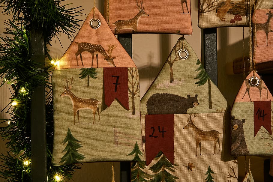 advent calendar, christmas, advent, decoration, gifts, pay, christmas time, winter, door, christmas motif