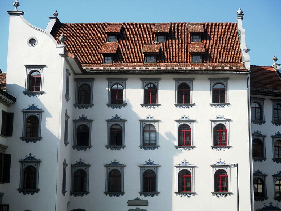 Edifício, Prefeitura, Cidadãos, Comunidade, comunidade de cidadãos, telhado, fachadas, janela, distrito da abadia, St. Gallen