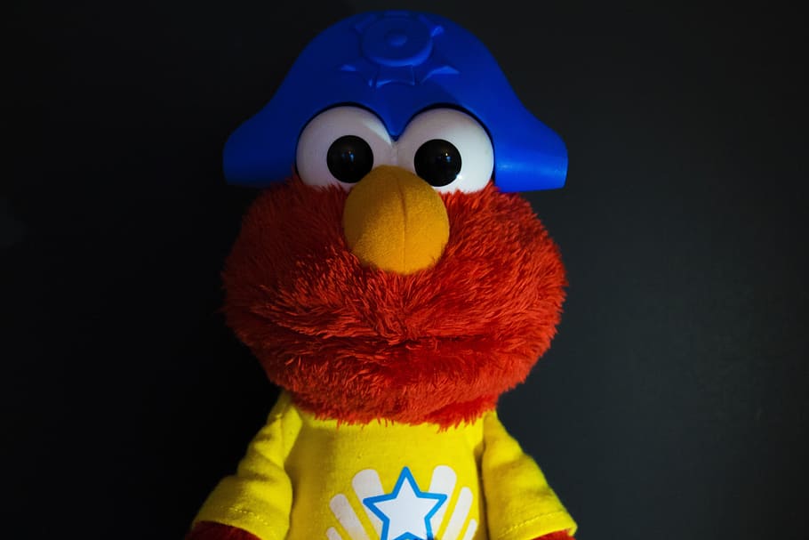 Elmo, Pirate, Toy, Kids, Sailor, character, colorful, yellow, red, multi colored