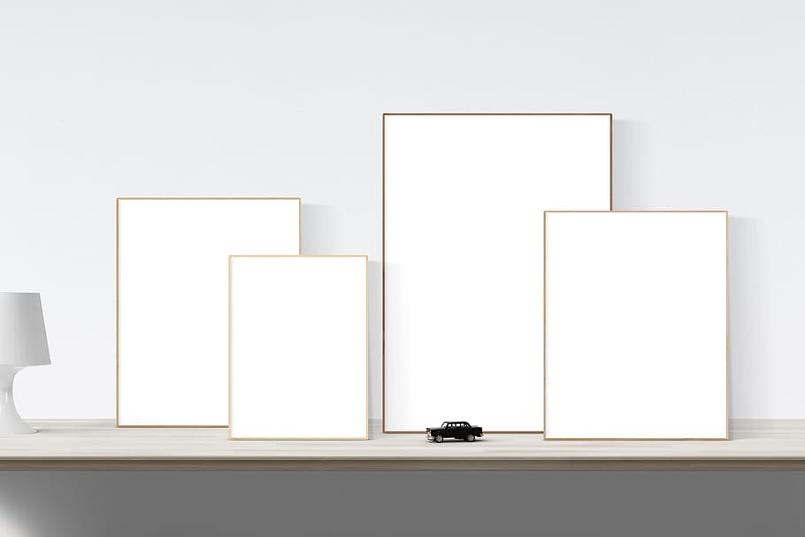 black, car scale model, rectangular, white, boards, poster mockup, mockup, poster, frame, template
