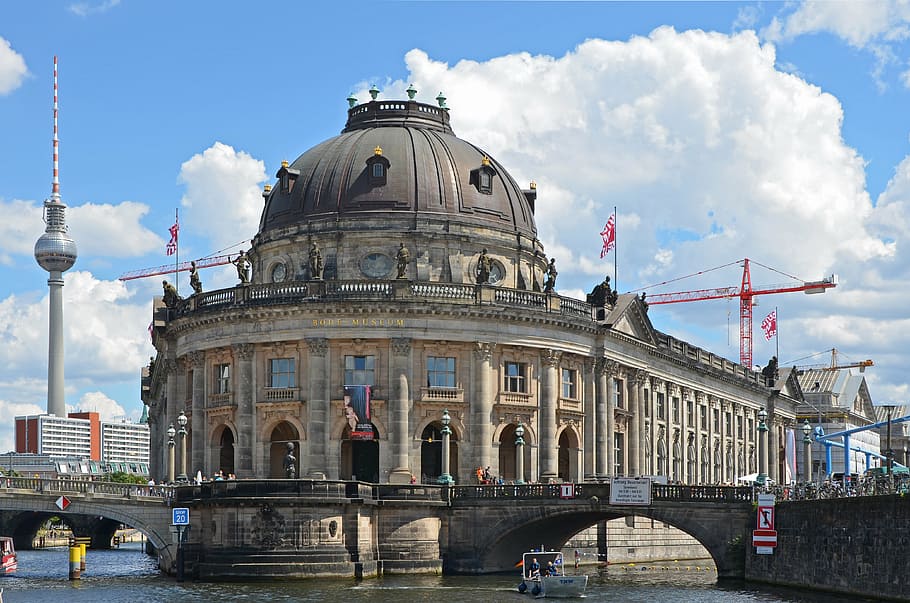 bode-museum, berlin, museum island, tv tower, spree, museum, exhibition, capital, world heritage, culture