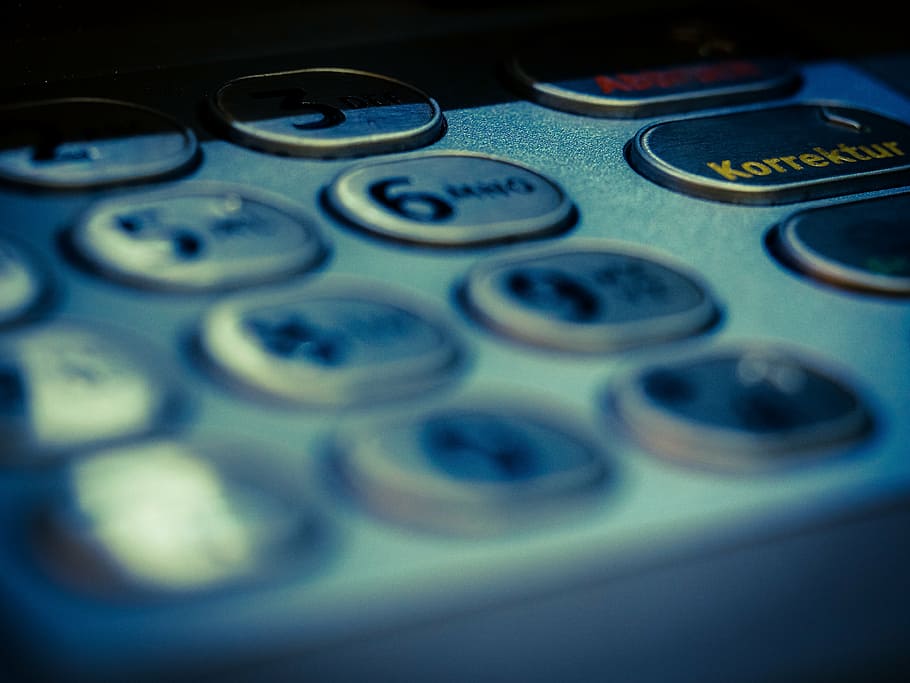 selective, focus photography, telephone buttons, atm, keypad, number, secret code, number field, secret number, withdraw cash