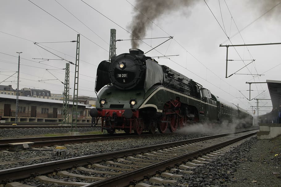 railway, steam train, special train, steam locomotive, steam, nostalgia, oldtimer, historically, special crossing, smoke