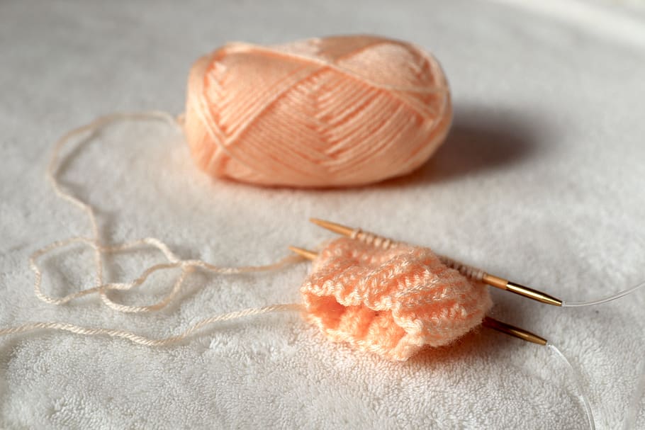 knitting, wool, handmade, wool yarn, circular needle, hobby, thread, yarn, process, art and craft