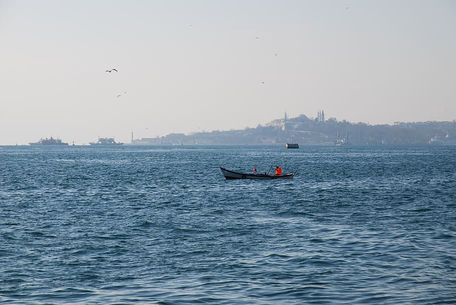 Turquía, Estambul, capó superior, barco, viaje, mar, agua, paseos en bote, embarcación náutica, transporte