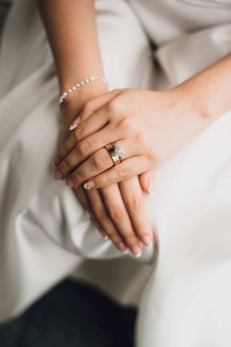 wedding, ring, proposal, marriage, couple, dress, bride, white, hand, human hand