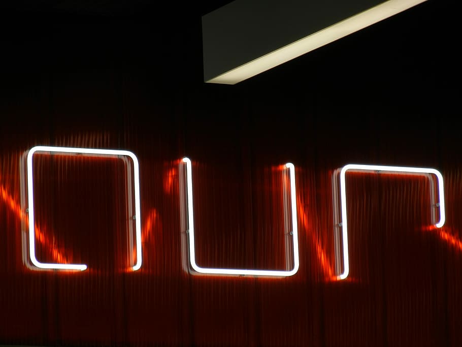 Neon Light, Advertisement, light, signage, red, illuminated, glowing, neon, black background, sign