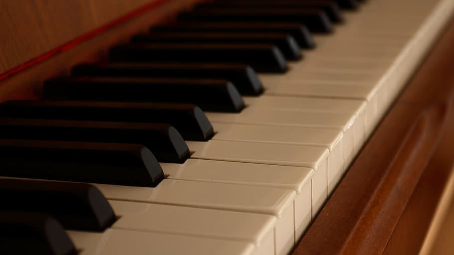 ピアノ, 楽器, キー, 音楽, ピアノキーボード, ピアノの鍵盤, ピアノを弾く, キーボード, 黒, クローズアップ