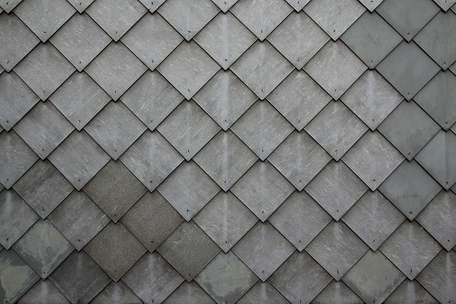 shingle, slate, tile, diamonds, grey, pattern, wall, background, structure, backgrounds