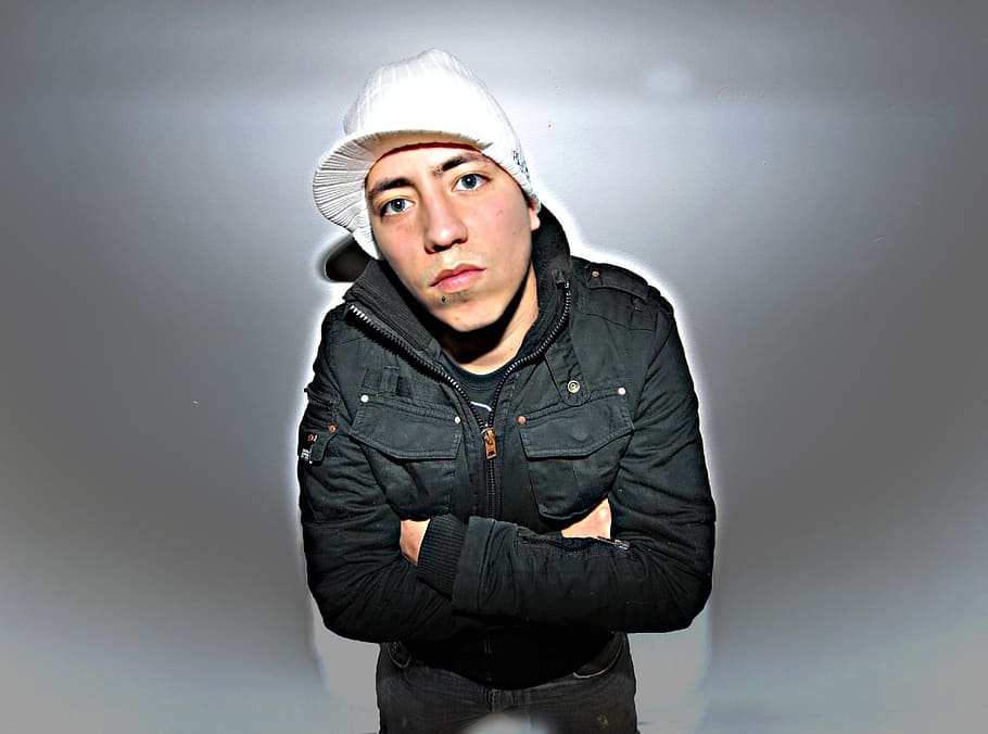 rapper, pupil, boy, guy, gray background, young adult, clothing, looking at camera, portrait, one person