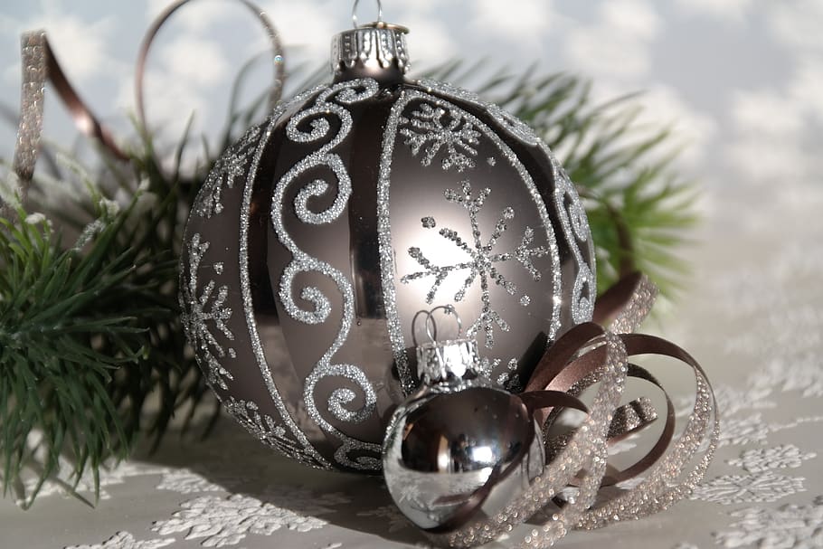 christmas, christmas bauble, silver, map, advent, still life, christmas decorations, december, season, decoration
